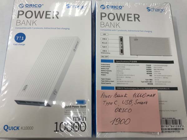 Power Bank Orico 10000 mA/H