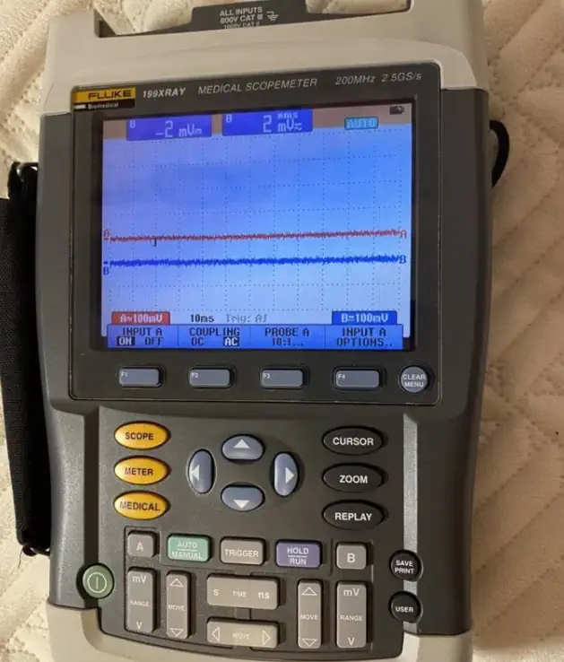 Fluke 199 xray осциллограф 200mhz 2.5gs/s