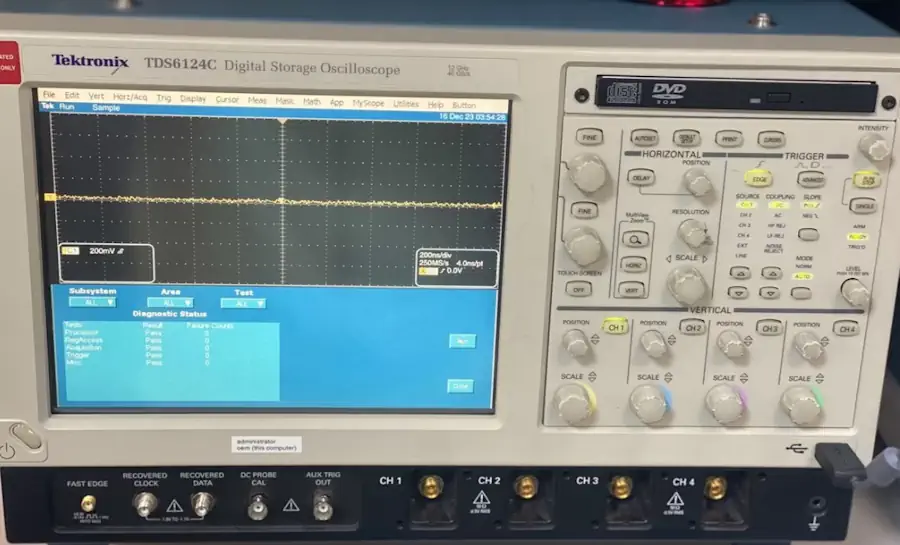 Осциллограф tektronix tds6124c 12ghz 40gs/s